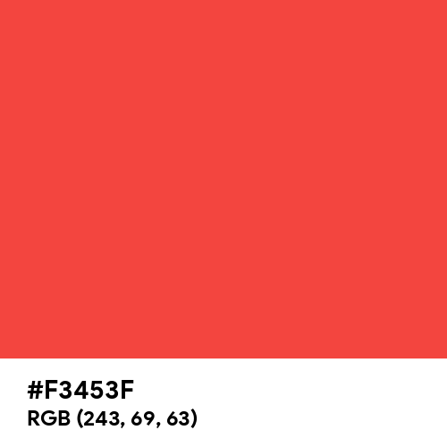 Blaze Red (Hex code: F3453F) Thumbnail