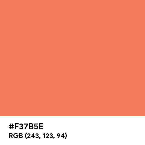 Salmon Orange (Hex code: F37B5E) Thumbnail