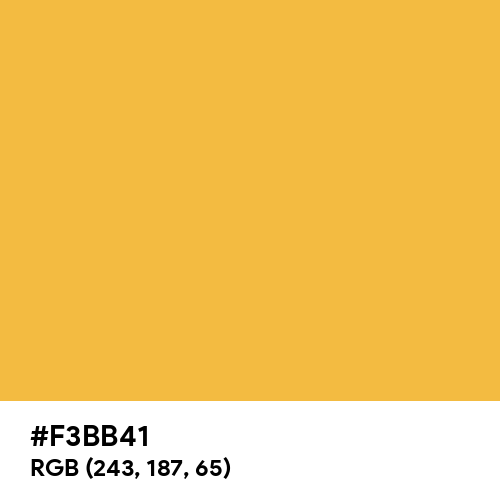 Goldfish Yellow (Hex code: F3BB41) Thumbnail
