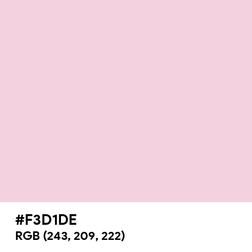Pale Pink (Hex code: F3D1DE) Thumbnail