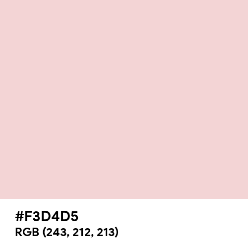 Light Blush Pink (Hex code: F3D4D5) Thumbnail