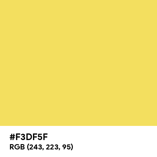 Paradise Yellow (Hex code: F3DF5F) Thumbnail