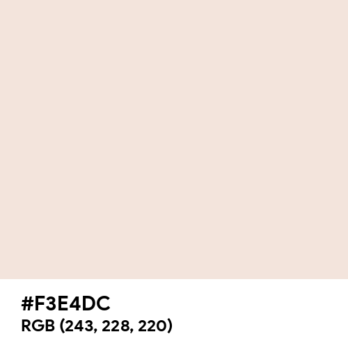 Eggshell White (RAL Design) (Hex code: F3E4DC) Thumbnail