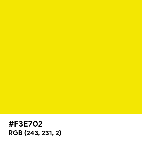 Style Yellow (Hex code: F3E702) Thumbnail