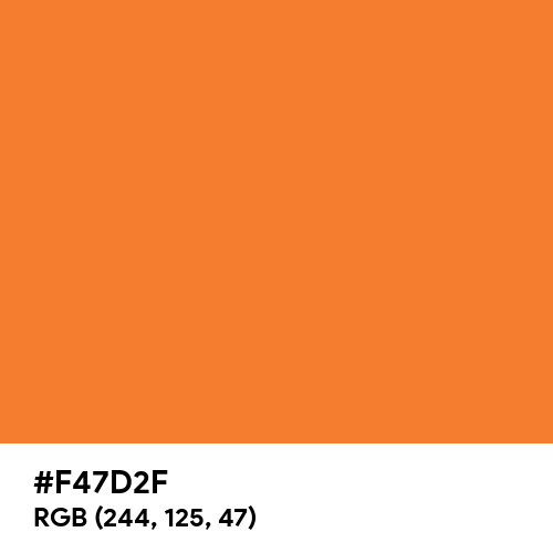 Candy Orange (Hex code: F47D2F) Thumbnail