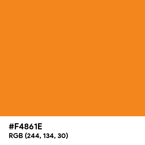 Trendy Orange (Hex code: F4861E) Thumbnail