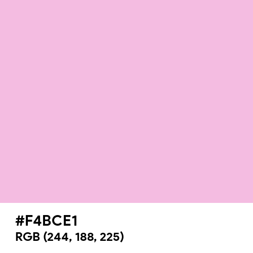 Sweet Pink (Hex code: F4BCE1) Thumbnail
