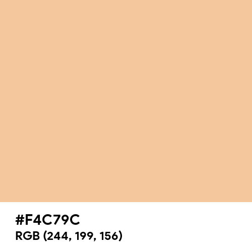Peach-Orange (Hex code: F4C79C) Thumbnail
