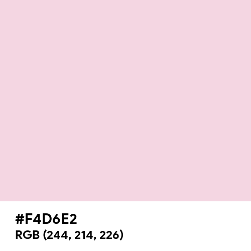 Pale Pink (Hex code: F4D6E2) Thumbnail
