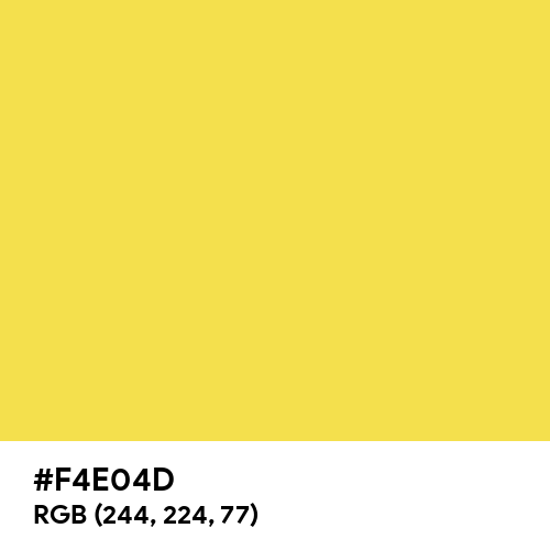 #F4E04D color name is Minion Yellow