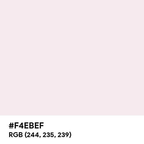 Dress Pink (Hex code: F4EBEF) Thumbnail