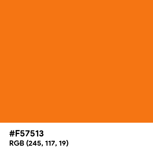 Metallic Orange (Hex code: F57513) Thumbnail