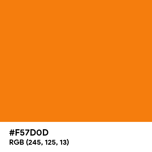 Nickelodeon Orange (Hex code: F57D0D) Thumbnail
