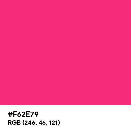 Electric Pink (Hex code: F62E79) Thumbnail