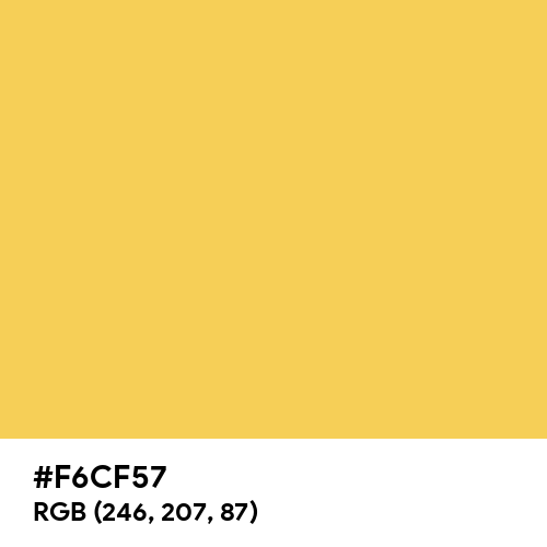 Pikachu Yellow (Hex code: F6CF57) Thumbnail