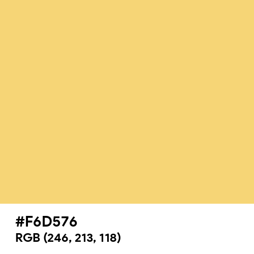 Oriole Yellow (Hex code: F6D576) Thumbnail