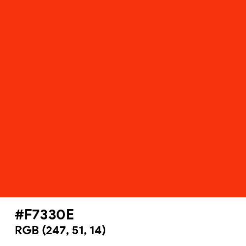 Candy Apple Red (Hex code: F7330E) Thumbnail