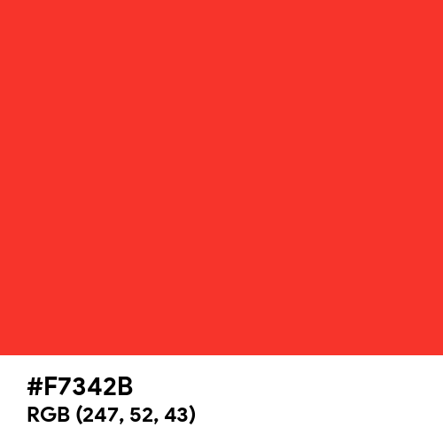 Lava Red (Hex code: F7342B) Thumbnail