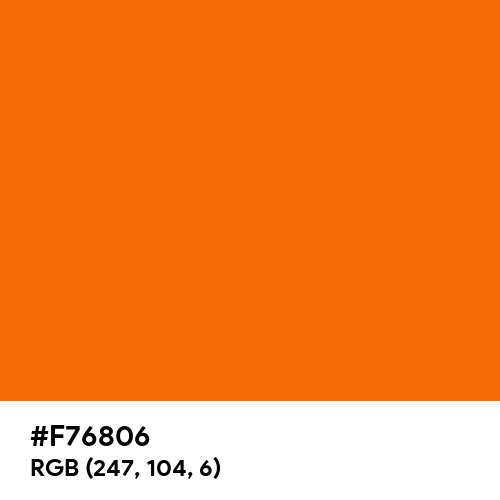 Lava Orange (Hex code: F76806) Thumbnail