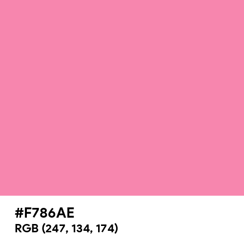 Charity Pink (Hex code: F786AE) Thumbnail