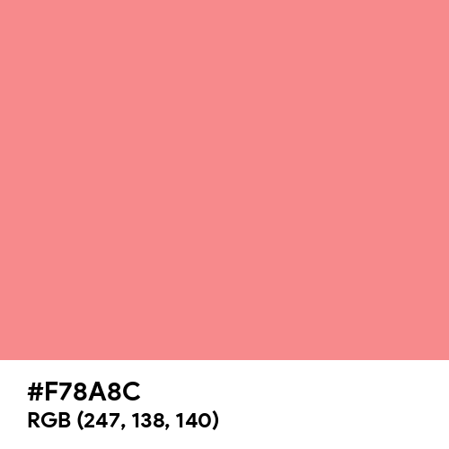 Pink Punch (Hex code: F78A8C) Thumbnail