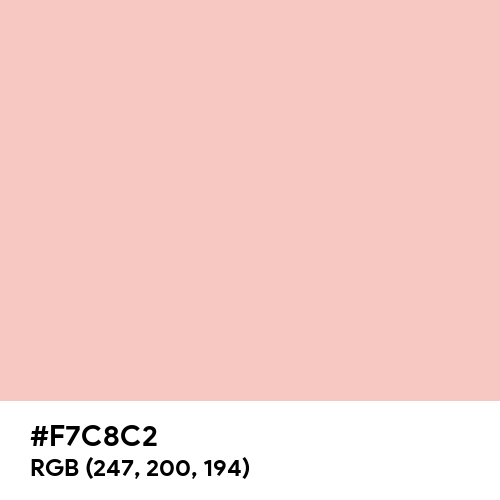 Seashell Pink (Pantone) (Hex code: F7C8C2) Thumbnail