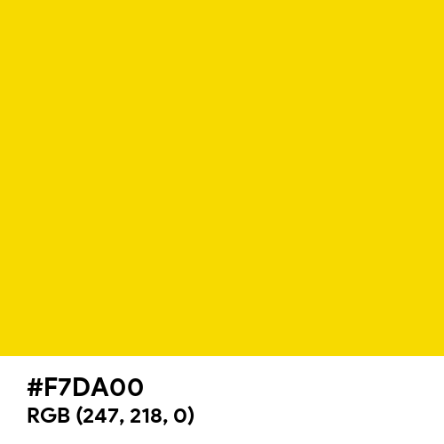Super Yellow (Hex code: F7DA00) Thumbnail