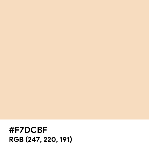 Very Pale Orange (Hex code: F7DCBF) Thumbnail