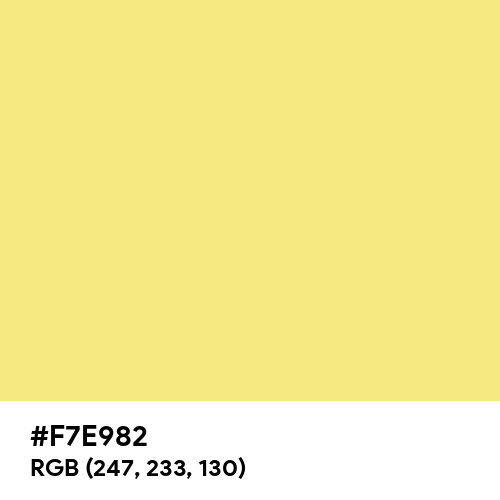 Yellow (Crayola) (Hex code: F7E982) Thumbnail