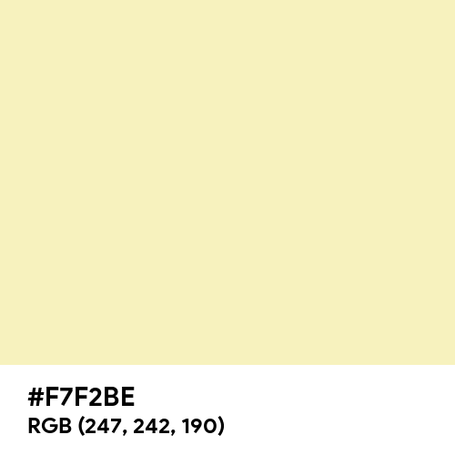 Subtle Yellow (Hex code: F7F2BE) Thumbnail