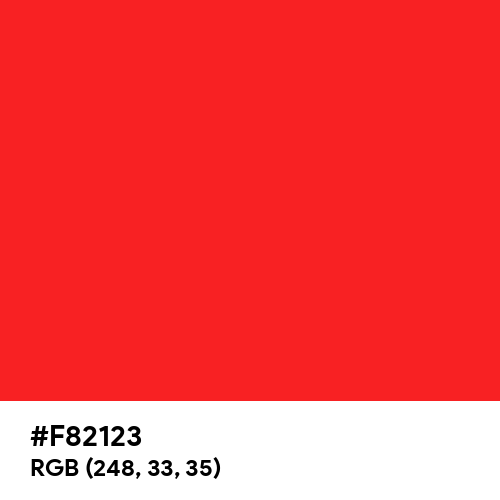 Red (Pigment) (Hex code: F82123) Thumbnail