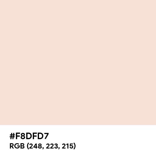 Pale Pink (Hex code: F8DFD7) Thumbnail