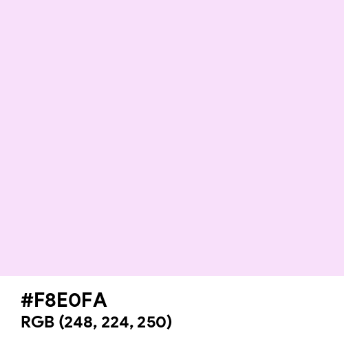Pink Lace (Hex code: F8E0FA) Thumbnail