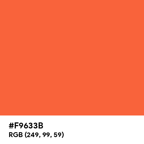 Vermillion Orange (Hex code: F9633B) Thumbnail