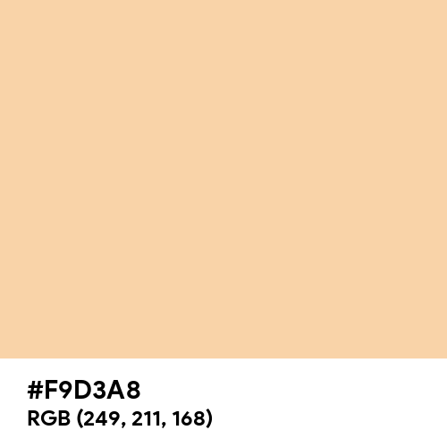 Vintage Peach color hex code is #F9D3A8