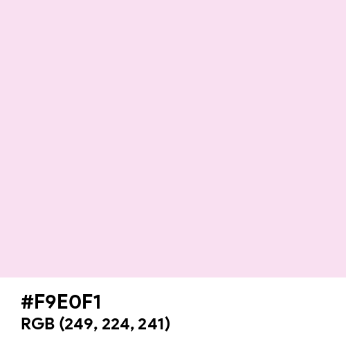 Pink Lace (Hex code: F9E0F1) Thumbnail
