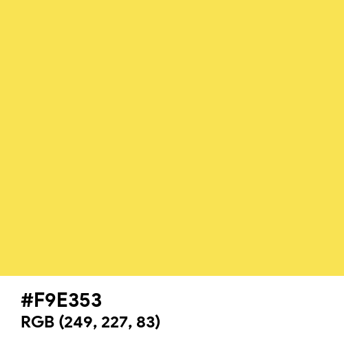 Simple Yellow (Hex code: F9E353) Thumbnail
