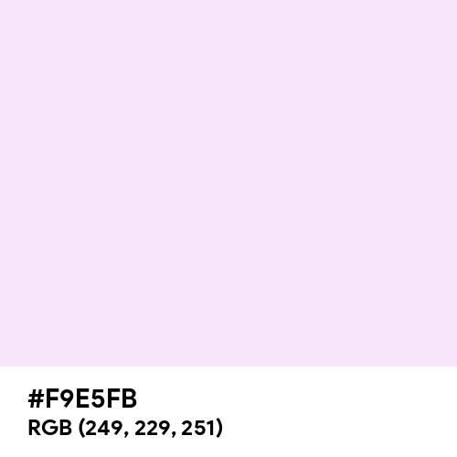 Pink Lace (Hex code: F9E5FB) Thumbnail