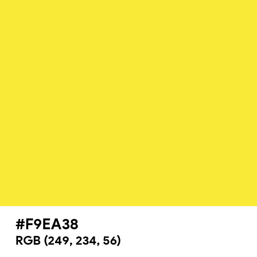 Yellow Passion (Hex code: F9EA38) Thumbnail