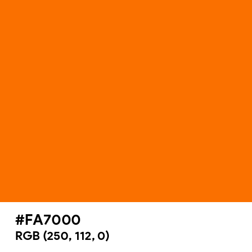 Strong Orange (Hex code: FA7000) Thumbnail