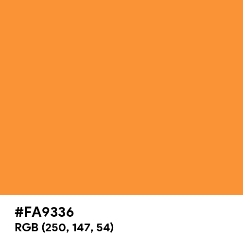 Tangerine (Hex code: FA9336) Thumbnail