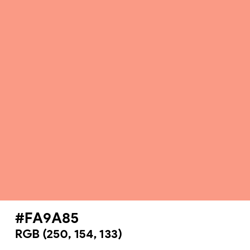 Peach Pink (Hex code: FA9A85) Thumbnail