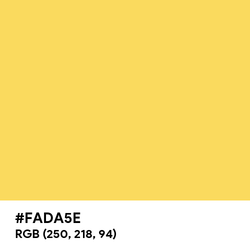 Royal Yellow (Hex code: FADA5E) Thumbnail