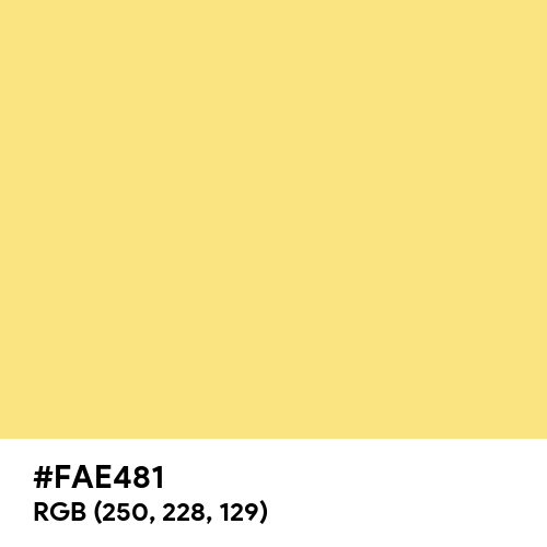 Yellow (Crayola) (Hex code: FAE481) Thumbnail