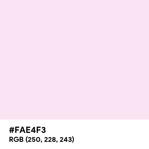 Pink Lace (Hex code: FAE4F3) Thumbnail
