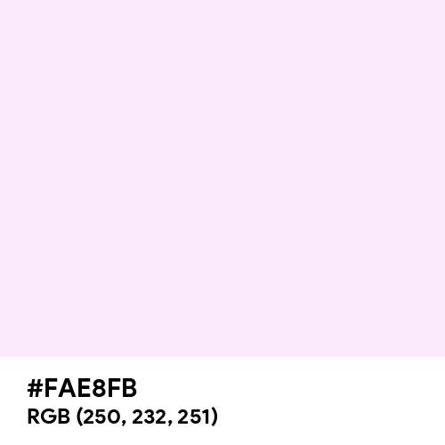 Lavender Blush (Hex code: FAE8FB) Thumbnail