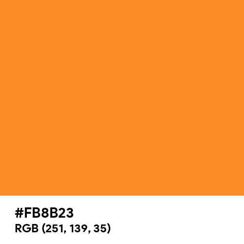 Flame Orange (Hex code: FB8B23) Thumbnail