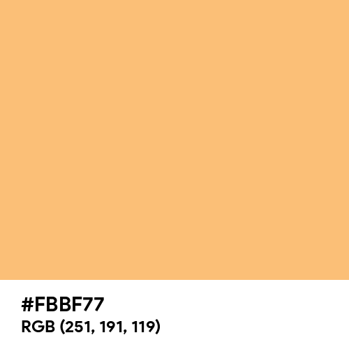 Light Orange (Hex code: FBBF77) Thumbnail