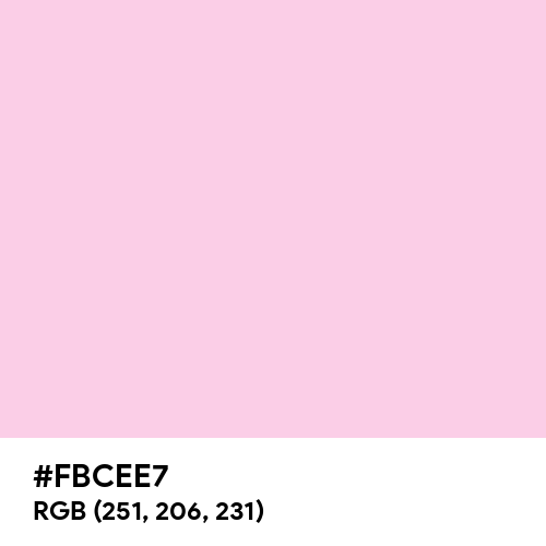 Sweetest Pink (Hex code: FBCEE7) Thumbnail