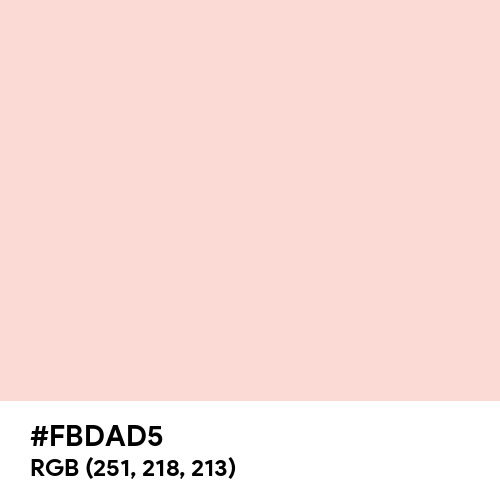 Pale Pink (Hex code: FBDAD5) Thumbnail
